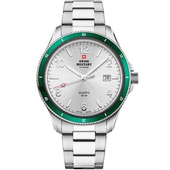 Military  Stål quartz herre ur fra Swiss Militay By Chrono, SM34096.04