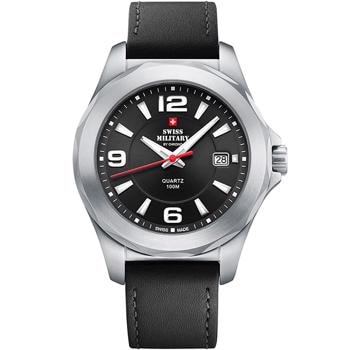 Military  Stål quartz herre ur fra Swiss Militay By Chrono, SM34099.01