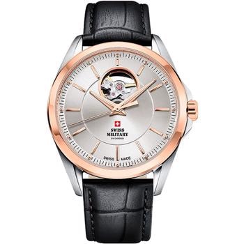 Swiss Military By Chrono Automatic Forgyldt stål og stål Automatik herre ur, model SMA34085.37