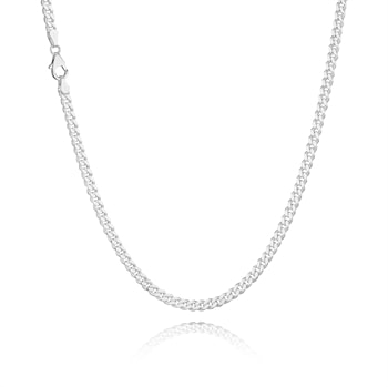 Panser Facet 925 sterling sølv halskæde, 4,0 mm / tråd 1,25-længde 50 cm