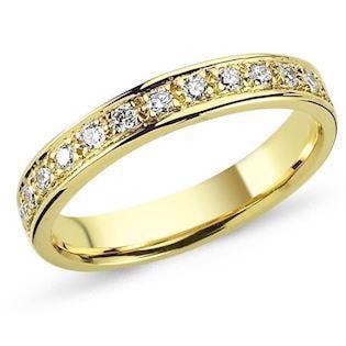 14 karat guld garderring fra Nuran med 0,17 carat diamant
