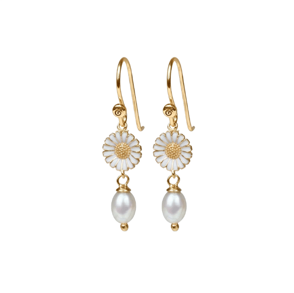 Christina Jewelry & Watches Marguerite perle ørehængere forgyldt