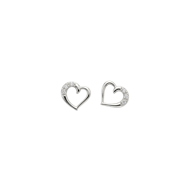 Christina Jewelry Love Story hjerte ørestikker sølv