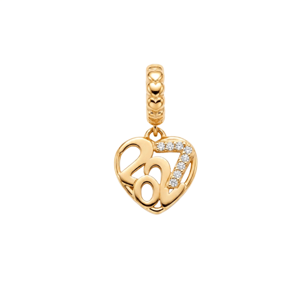 Christina Year 2027 4 mm forgyldt charm