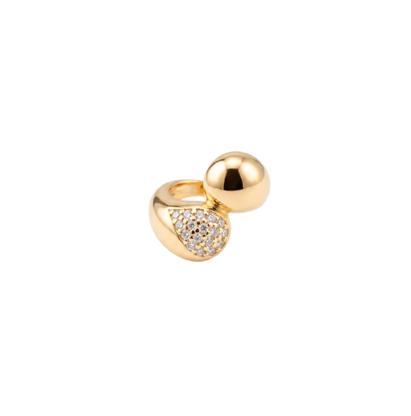 Christina Water Drops charm 6 mm i forgyldt sølv