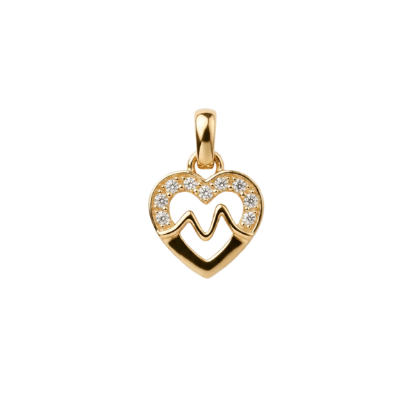 Christina Jewelry & Watches Beating Heart hjerte vedhæng forgyldt sølv 6 mm