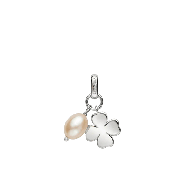 Clover and Pearl vedhæng sølv , fra Christina Jewelry & Watches