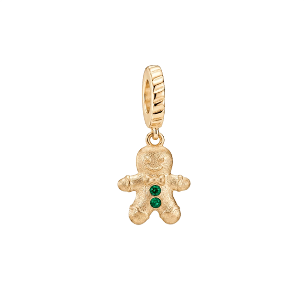 Ginger Bread charm 4 mm forgyldt sølv , fra Christina Jewelry & Watches