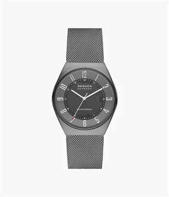 Skagen Grenen Solar herreur mesh i stål