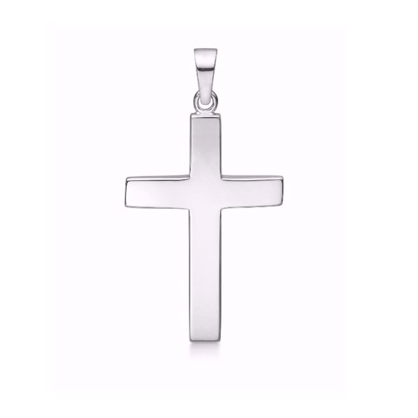 Kors vedhæng I sterling sølv (28x19 mm)