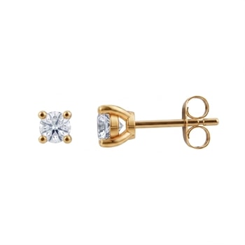 14 kt guld Luxury Solitaire ørestikkere med i alt 0,25 ct Labgrown diamant Top Wesselston VS2