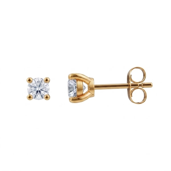 14 kt guld Luxury Solitaire ørestikkere med i alt 0,25 ct Labgrown diamant Top Wesselston VS2