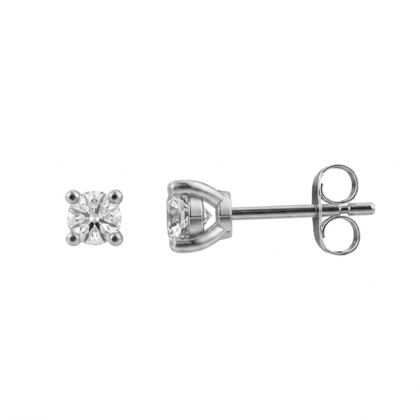 14 kt hvidguld Luxury Solitaire ørestikkere med i alt 0,25 ct Labgrown diamant Top Wesselston VS2