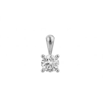 14 kt hvidguld Luxury Solitaire vedhæng med i alt 0,25 ct Labgrown diamant Top Wesselston VS2