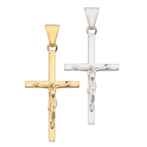 Stolpekors med Jesus, sølv eller guld - Flere størrelser