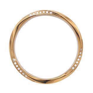 Christina Design London Collect Ø 38 mm, Wave forgyldt Topring med 21 hvide safirer