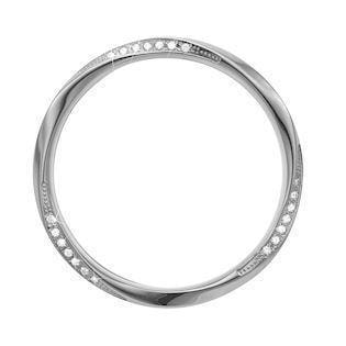 Christina Design London Collect Ø 38 mm, Wave sølv Topring med 21 hvide safirer