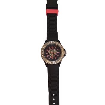Cactus sort og lyserød Quartz Pige ur med Sten på kransen model TK0048
