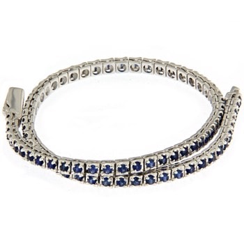 18 kt tennis armbånd med safir i flere farver, størrelser og længder fra Houmann Diamond