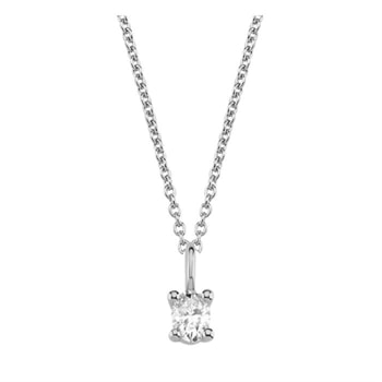 14 kt hvidguld The One Oval vedhæng med i alt 0,33 ct Diamant Wesselton SI