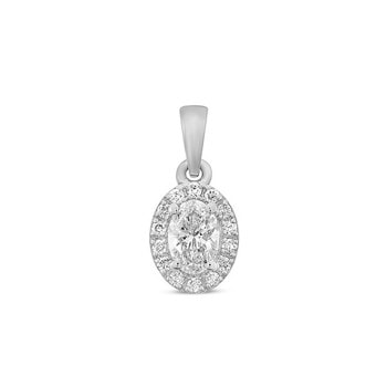 14 kt hvidguld Elvira vedhæng med i alt 0,32 ct diamanter Wesselton SI