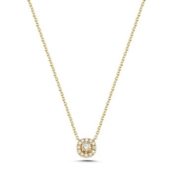14 kt rødguld Champagne vedhæng med i alt 0,16 ct diamanter Champagne / Wesselton SI