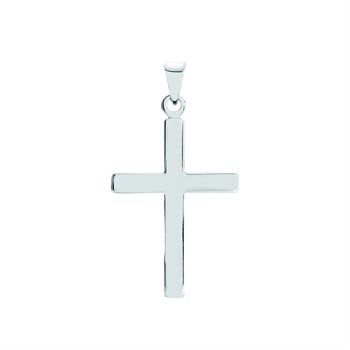 Vedhæng kors stav glat 22x15mm sterling sølv