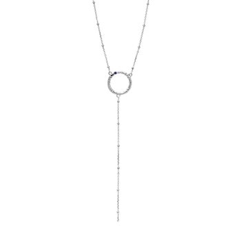 Halskæde med Ocean blue zirkonia i sterling sølv fra Anabel x Sistie