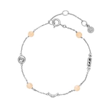 Armbånd med peach månesten i sterling sølv fra Frederikke Wærens x Sistie