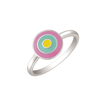 Børne Sølv ring med emalje fra Støvring design