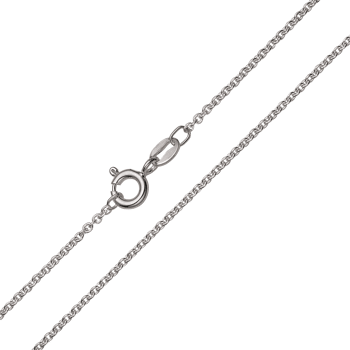 Sølv rhodineret 0,40 mm halskæde, 42-45 cm fra Støvring design