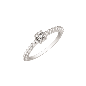Smuk kugle sølv ring med zirkonia fra Støvring design