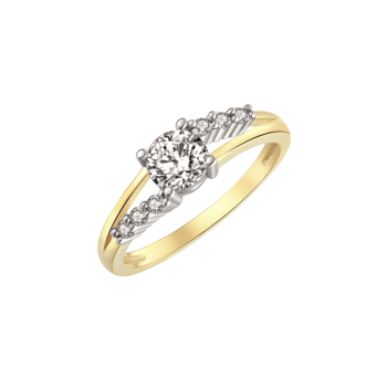 8 karat Guld ring med zirkonia fra Støvring design