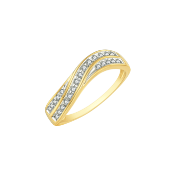 14 karat Guld ring med glitrende sten, fra Støvring design