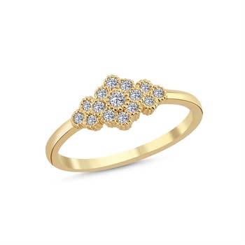 14 kt guld Athene ring med i alt 0,23 ct diamanter Wesselton SI