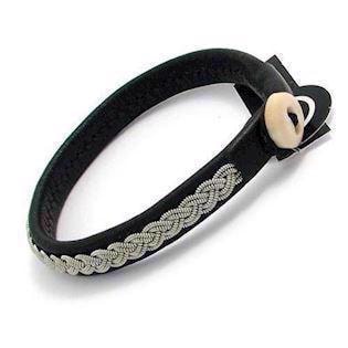 BeChristensen Classic Sort Håndflettet Samer Armbånd, X-large (22-23 cm)