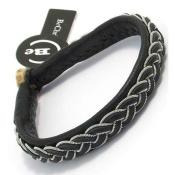 BeChristensen Boda sort Håndflettet Samer Armbånd, S (16-17 cm)