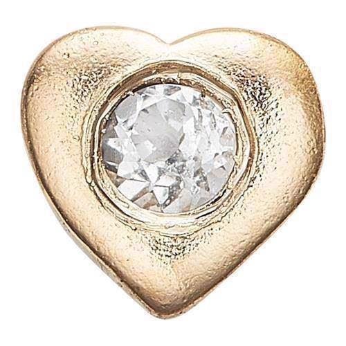 Christina forgyldt sølv Topaz Heart Lille forgyldt hjerte med hvid topaz, model 603-G1 købes hos Guldsmykket.dk her
