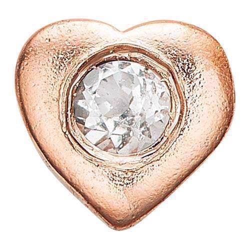 Christina rosa forgyldt sølv Topaz Heart Lille rosa forgyldt hjerte med hvid topaz, model 603-R1 købes hos Guldsmykket.dk her