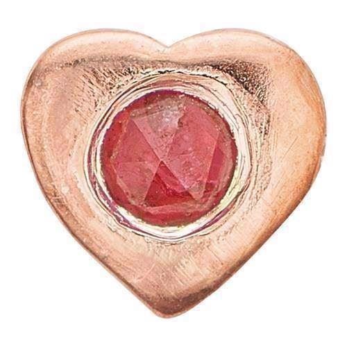 Christina rosa forgyldt sølv Ruby Heart Lille rosa forgyldt hjerte med rød rubin, model 603-R2 købes hos Guldsmykket.dk her
