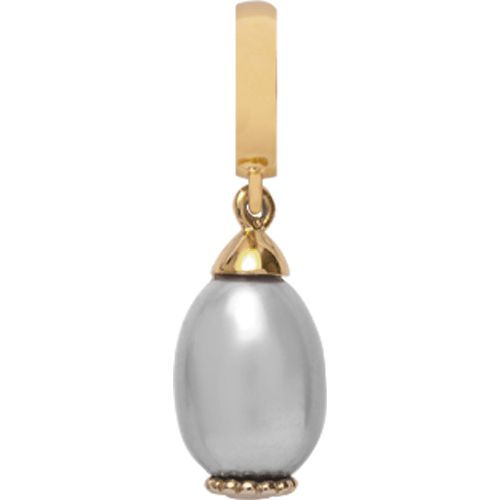 Forgyldt Grey Pearl Dream charm fra Christina* køb det billigst hos Guldsmykket.dk her