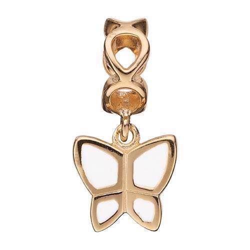 Christina Forgyldte sølv Butterfly Love White, model 623-G42-white køb det billigst hos Guldsmykket.dk her