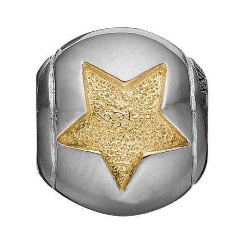 Christina sølv Moon & Star Kugle med forgyldt stjerne og måne, model 623-S87 køb det billigst hos Guldsmykket.dk her
