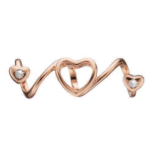 Christina Soulmate bred rosaforgyldt charm, med små hvide topaz, model 630-R80 købes hos Guldsmykket.dk her