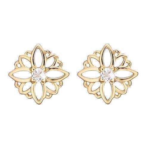 Christina Forgyldt sølv Natural Flower Åben blomst med Topaz, model 671-G34 køb det billigst hos Guldsmykket.dk her