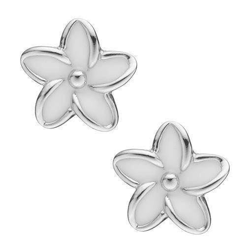 Christina Enamel Flowers små blomster med hvid emalje, model 671-S02 købes hos Guldsmykket.dk her