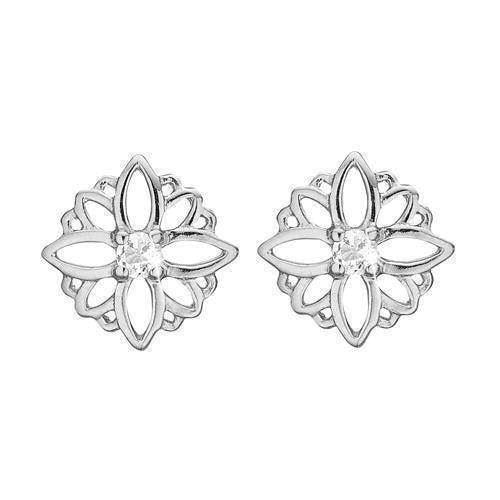 Christina Natural Flower Åben blomst med Topaz, model 671-S34 køb det billigst hos Guldsmykket.dk her