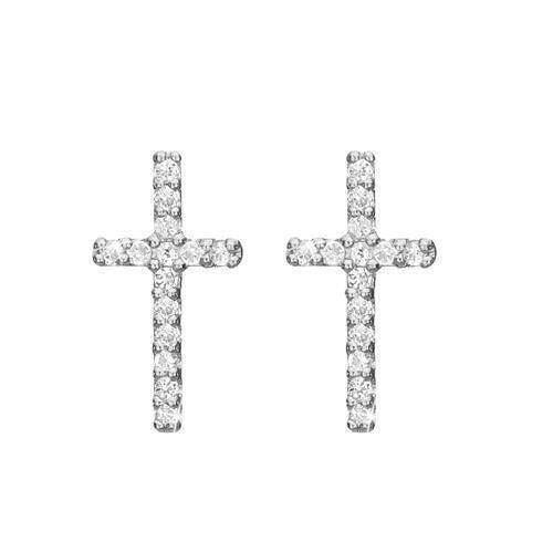 Christina Sparkling Cross stolpekors med topaz, model 671-S35 køb det billigst hos Guldsmykket.dk her