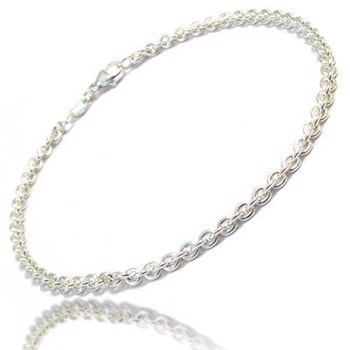 Anker rund i massivt 925 sterling sølv armbånd 2,9 mm bred (tråd 1,00) og længde 18½ cm