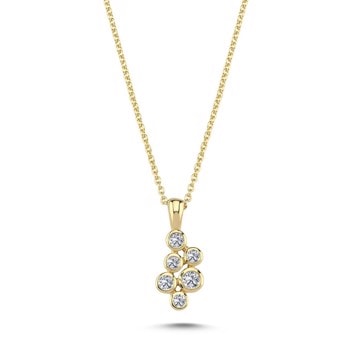 14 kt rødguld Bubbles vedhæng med i alt 0,17 ct diamanter Wesselton SI